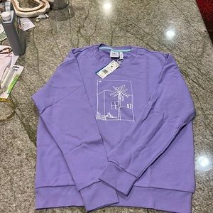 Adidas Light Purple Graphic Crew Sweatshirt